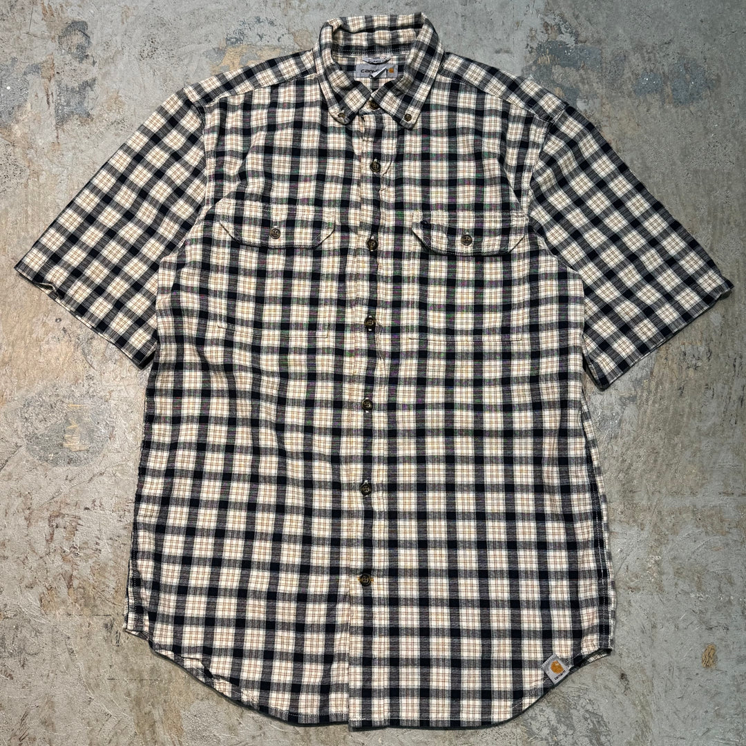 Used clothing carhartt/Carhartt/Button-down short sleeve shirt/Checked pattern/Size L