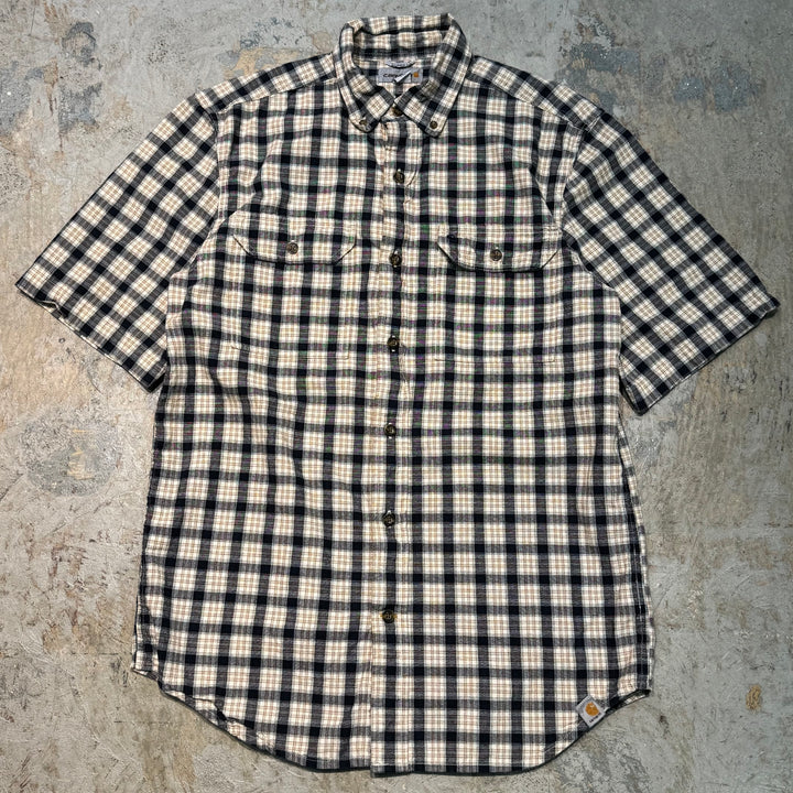 Used clothing carhartt/Carhartt/Button-down short sleeve shirt/Checked pattern/Size L