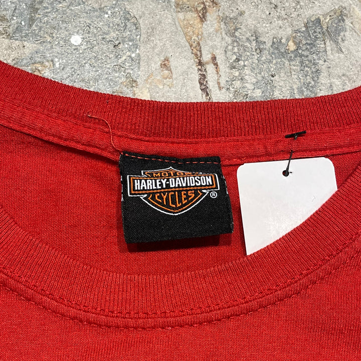 #4664 Used clothing HARLEY-DAVIDSON/Harley-Davidson/Short-sleeved printed T-shirt/Made in USA/Size L