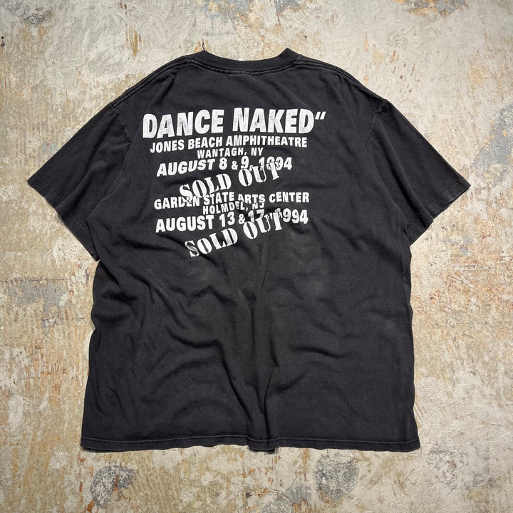중고 의류 94의 미국 미국 / John Mellencamp / Dance Naked / 13th Studio 앨범 / 싱글 스티치 빈티지 밴드 티셔츠 / 크기 XL에 해당합니다.