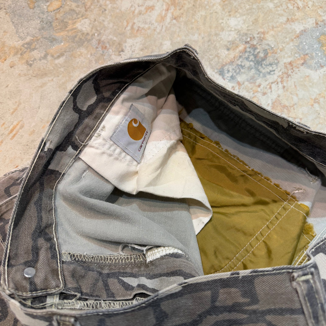 Used clothing 80's CARHARTT/ Carhartt/ Trevork Camo Pants/ Size W33 x L29
