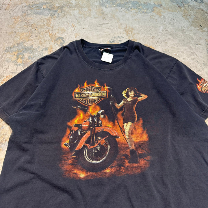 古着 USA製 Harley-Davidson/ハーレーダビッドソン/ プリントTシャツ/ サイズXL-XXL相当