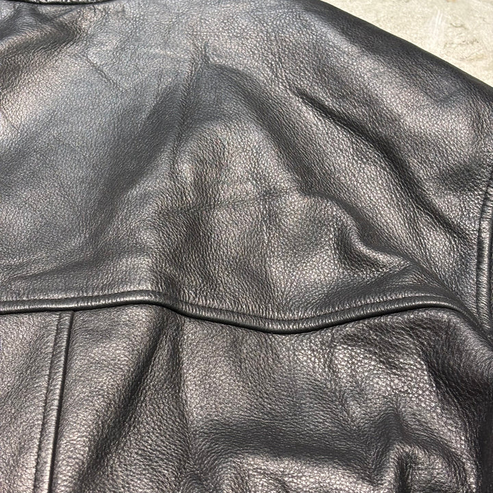 古着 WILSONS LEATHER/ ウィルソンズレザー/ 本革レザーハーフコート/ 牛革/ サイズM