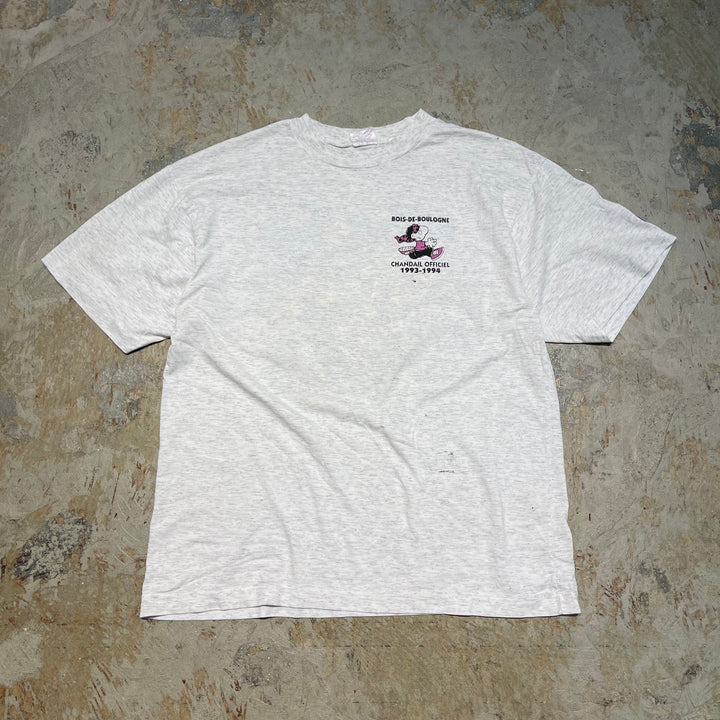 古着 93'~94's ブローニュの森/公式ジャージ/フランス・パリ/ヴィンテージ シングルステッチプリントTシャツ/サイズL相当