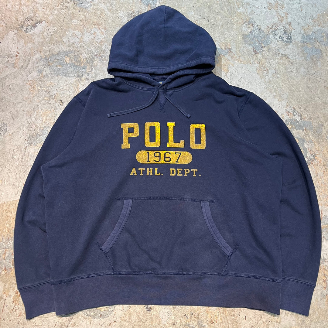 古着 POLO by Ralph Lauren/ ポロラルフローレン/プルオーバーパーカー/前Vガゼット/サイズXXL