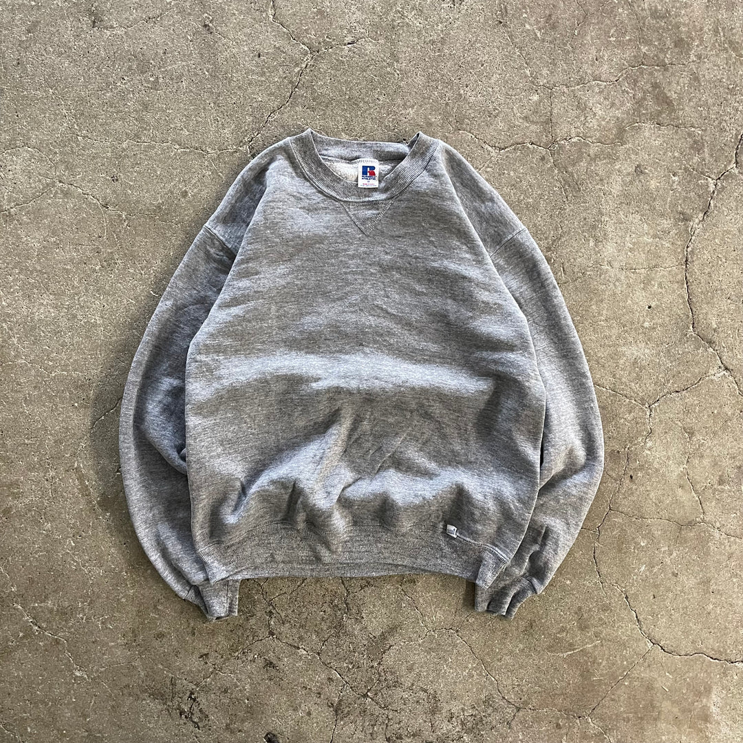 旧衣服USA制80's~ RUSSELLATHLETIC/ RUSSELLATHLETIC/ brunkrounxwet /素色/尺寸M