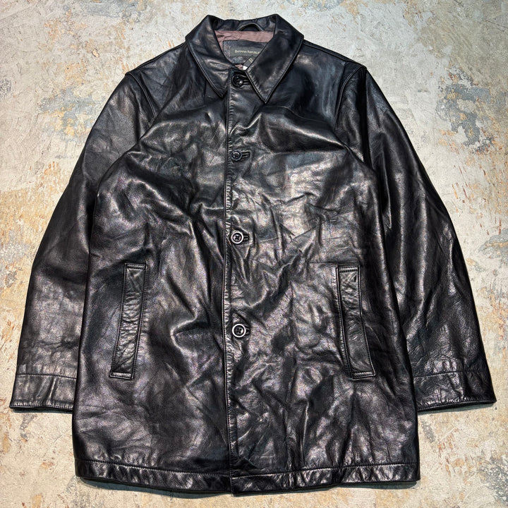 Used clothing 90's BANANA REPUBLIC/ Genuine leather half coat/ Size M