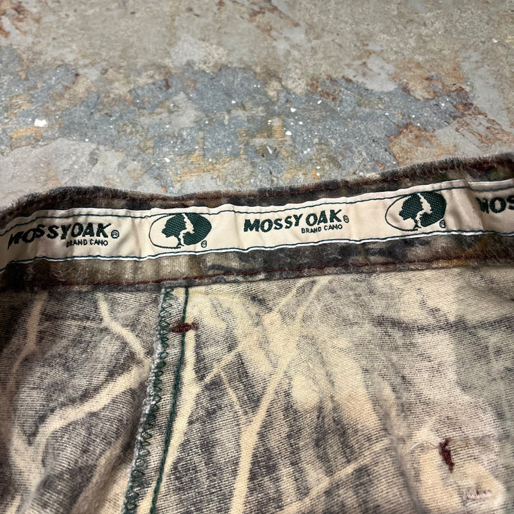 #4218 古着 MOSSY OAK/Chamois cross real tree work Pants/シャモアクロスリアルツリーワークパンツ/リアルツリー柄/サイズL