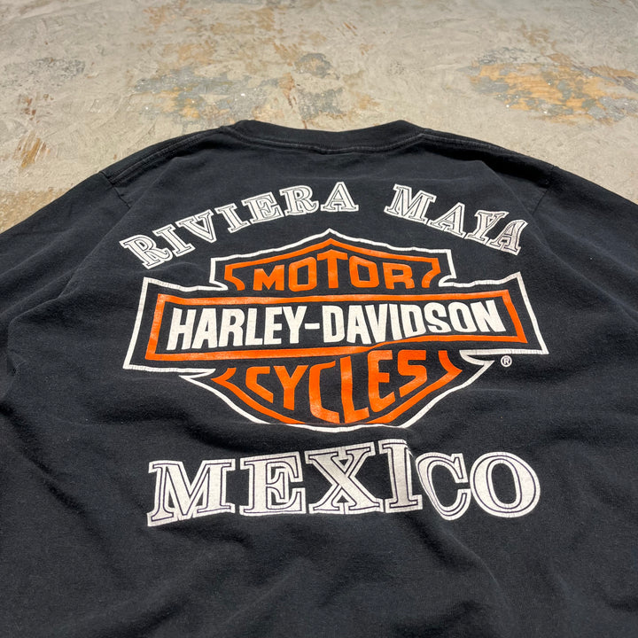 古着Harley-Davidson/ハーレー ダビッドソン/リビエラ・マヤ/メキシコ/プリントTシャツ サイズM相当