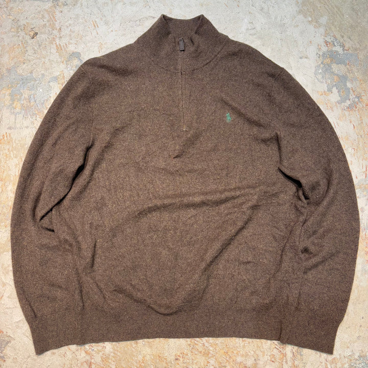 古着 POLO by Ralph Lauren/ ポロラルフローレン/ ハーフジップニットセーター/ サイズXL
