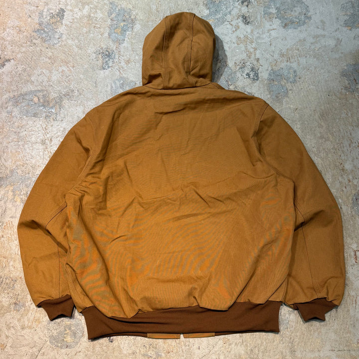古着 USA製 Carhartt/ カーハート/ アクティブジャケット/ 企業ロゴ/ Microsoft/ ダック地/ 裏地サーマル/ サイズXL