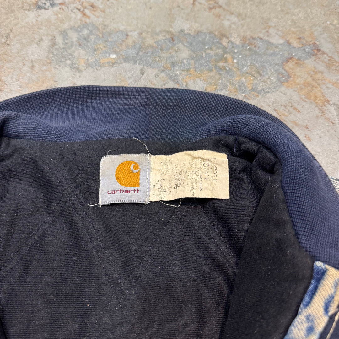 古着 USA製 98's carhartt/ カーハート/ デニムバーシティージャケット/ 裏地キルティング/ 中綿/ サイズL