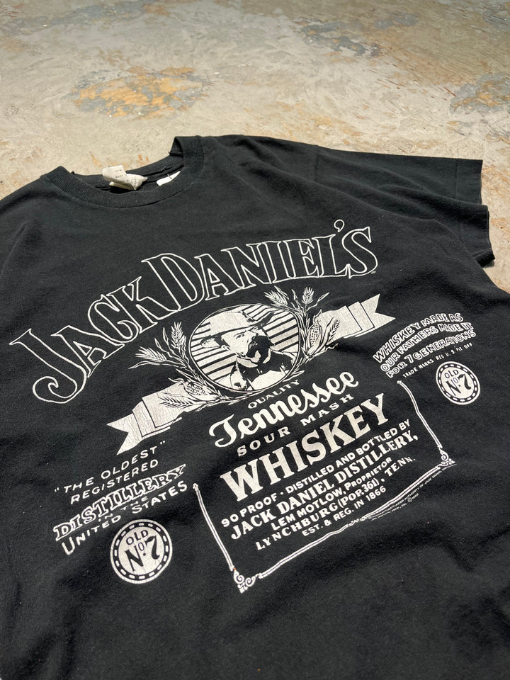 #MA135旧服装美国制造88's JACK DANIEL' s /杰克丹尼尔/威士忌/复古单针T恤/尺码L