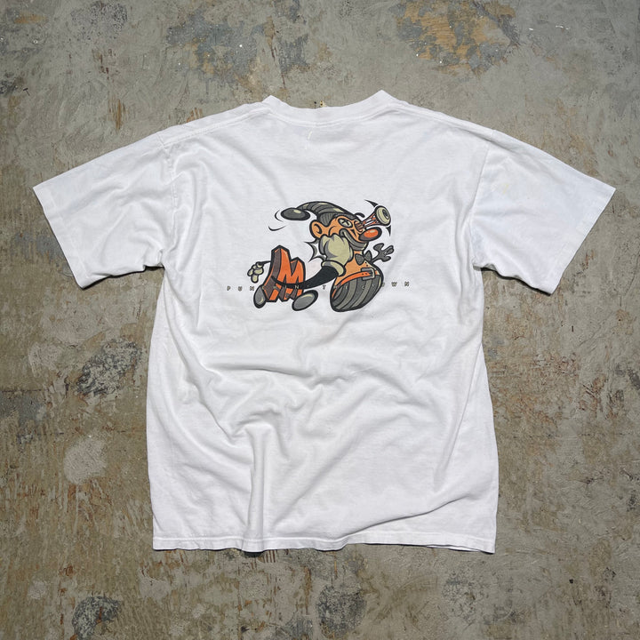 古着 USA製 Punching the Clown/コメディ/ミュージカル/ヴィンテージ シングルステッチ プリントTシャツ/サイズM