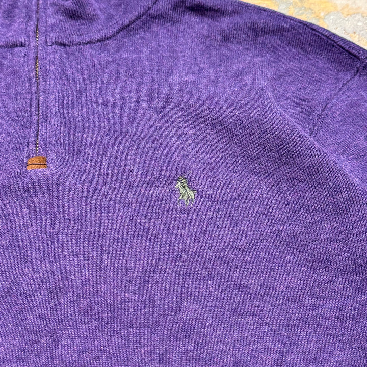 旧衣POLO by Ralph Lauren/ POLO拉尔夫劳伦/半拉链针织毛衣/尺寸M
