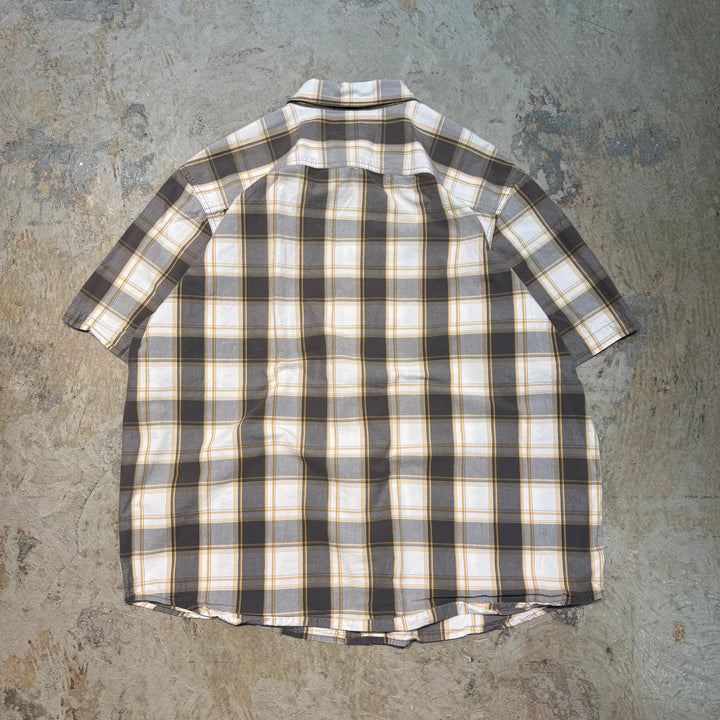 Used clothing carhartt/ Carhartt/ Button-down short sleeve shirt/ Checkered pattern/ Size XL