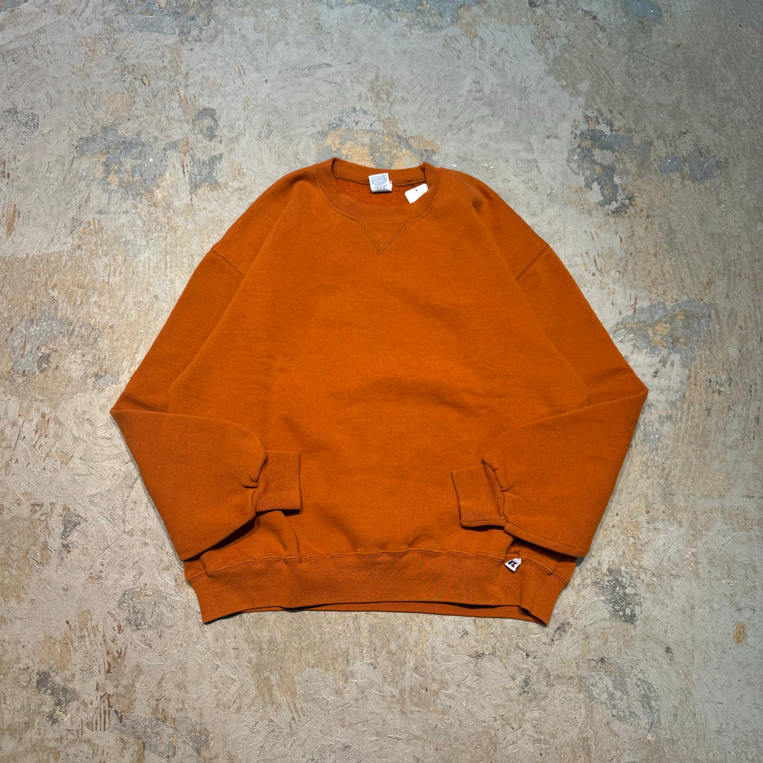 중고 의류 Russell Athletic/ Russell Athletic/ Blank Crew Neck Sweatshirt/ Plain/ Front V Gusset/ Size L
