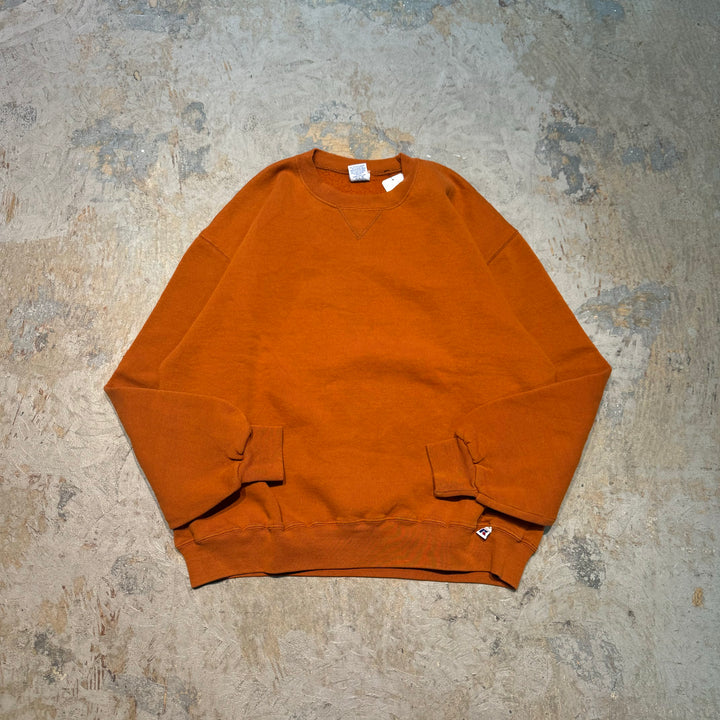 중고 의류 Russell Athletic/ Russell Athletic/ Blank Crew Neck Sweatshirt/ Plain/ Front V Gusset/ Size L