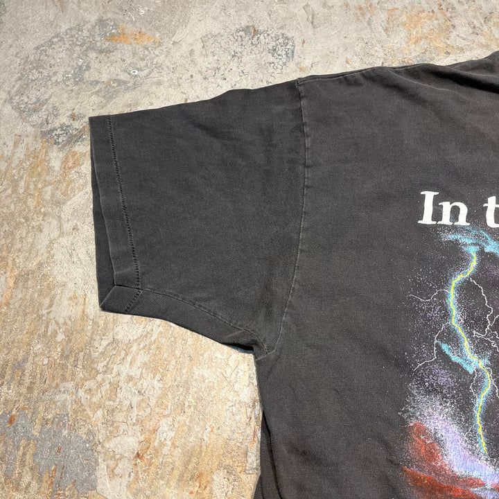 古着 USA製 80's~ ヘインズ/"In the Beginning GoD"/Genesis 1:1聖書
/イエス キリスト/グラフィックアート/ヴィンテージ シングルステッチ Tシャツ/サイズXL相当