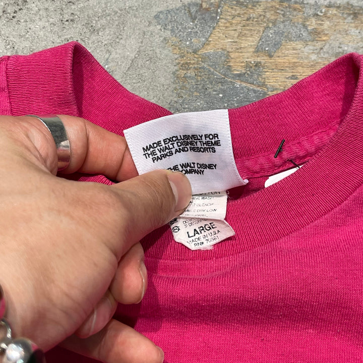 #4830 古着 90's~ ミッキーマウス / Disney/ディズニー /キャラクタープリント/USA製/Tシャツ/ヴィンテージ/シングルステッチ/サイズL(キッズ)