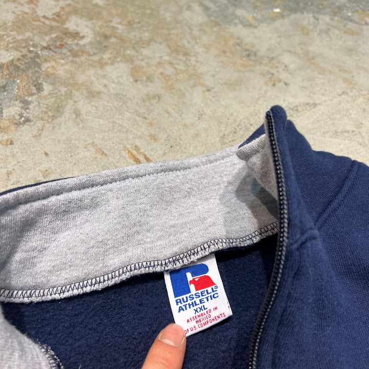 #4036 古着 Russell Athletic/ラッセル アスレチック/Zip Up Blank Sweat Shirt/ジップアップブランクスウェット/サイズXXL