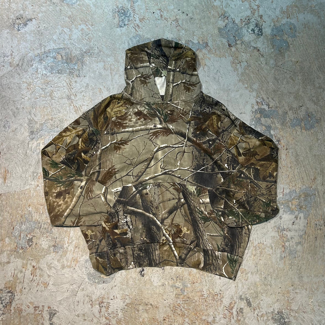 旧衣服GAME WINNER/游戏WINNER/真正的树图案拉链连帽衫/尺寸M