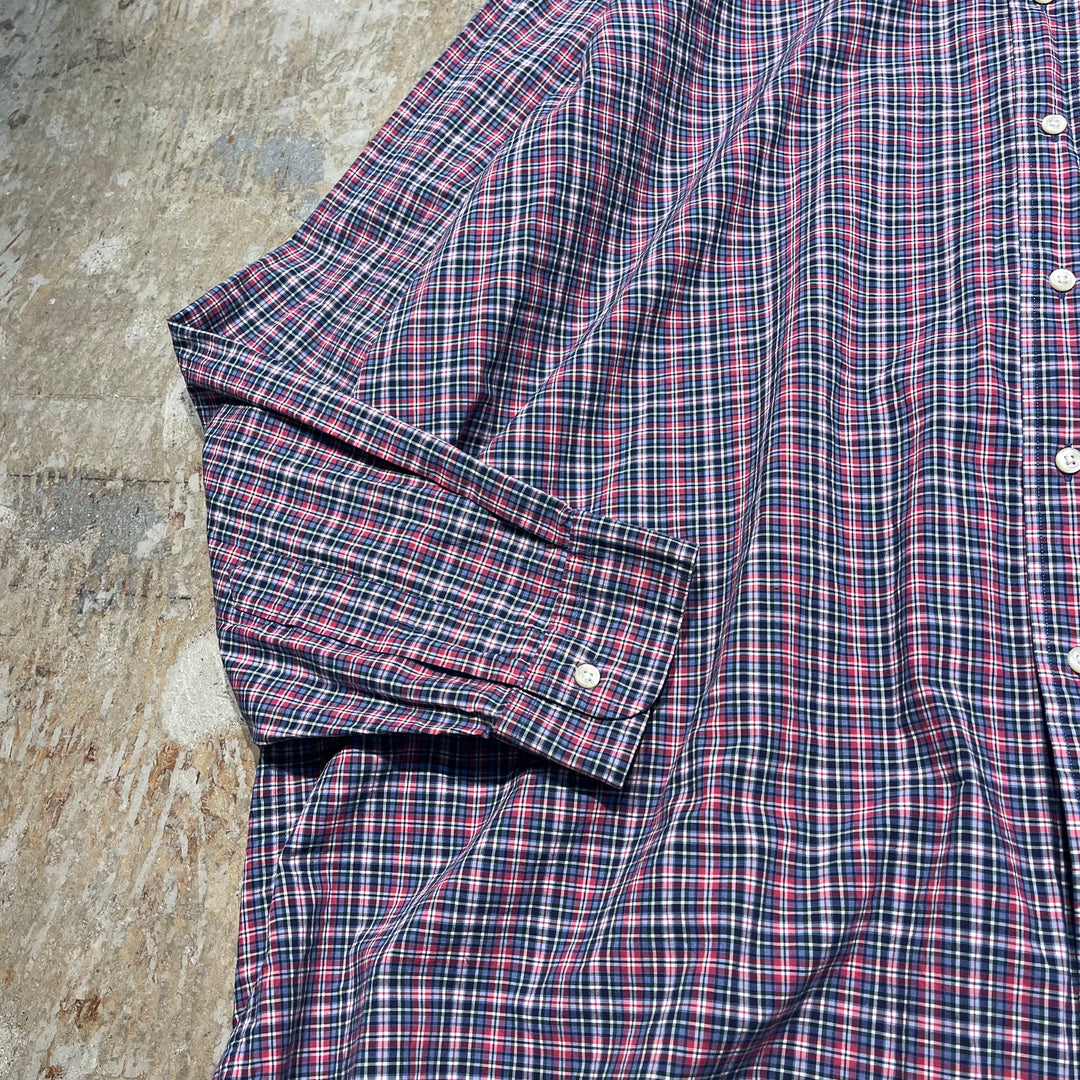 #4407 Used clothing Ralph Lauren/Long Sleeve Button Down Shirt/STRETCH/Stretch/Checked/Size 2XL