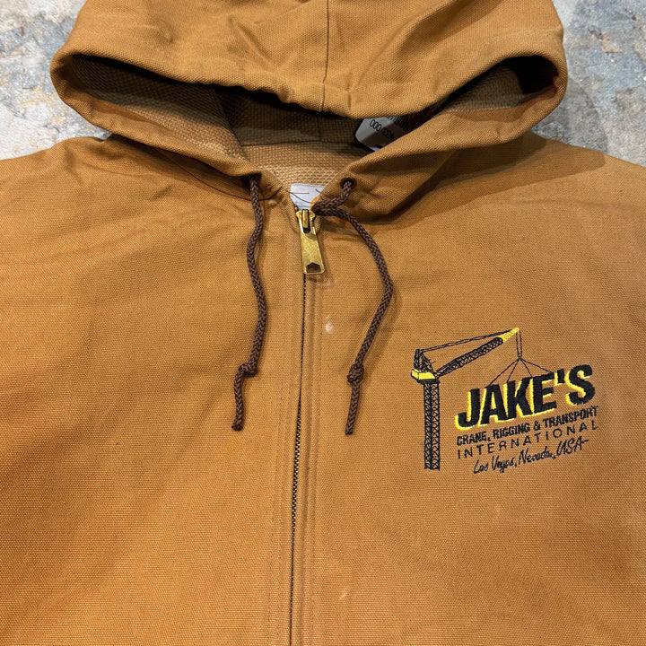 古着 USA製 80's~ Carhartt/ カーハート/ アクティブジャケット/ 企業ロゴ/ ダック地/ 裏地サーマル/ サイズXL