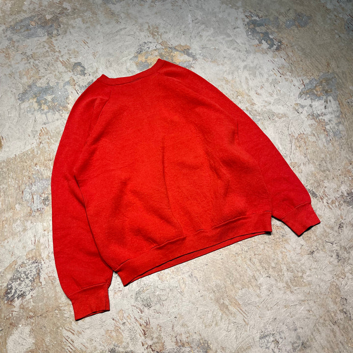 #4146 古着 90's FRUIT OF THE LOOM/フルーツオブザルーム/Crew Neck Sweat Shirts/クルーネックスウェット/ラグランスリーブ/MADE IN USA/CHICAGO BLACKHAWKS/サイズL
