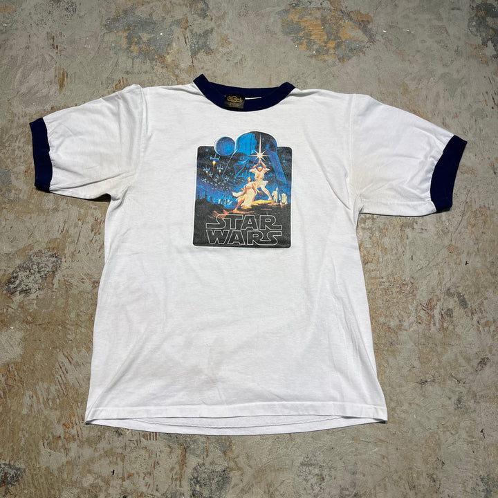 #4291 Unknow/short sleeve t-shirt Tee/シングルステッチ/リンガー/スターウォーズ/半袖Tシャツ/90's/サイズL