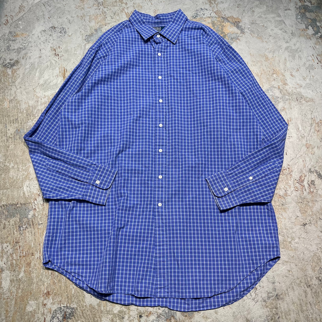 #4405 Used clothing Ralph Lauren/Long Sleeve Shirt/Long Sleeve Shirt/Checked Plaid/Size 2XLT TALL