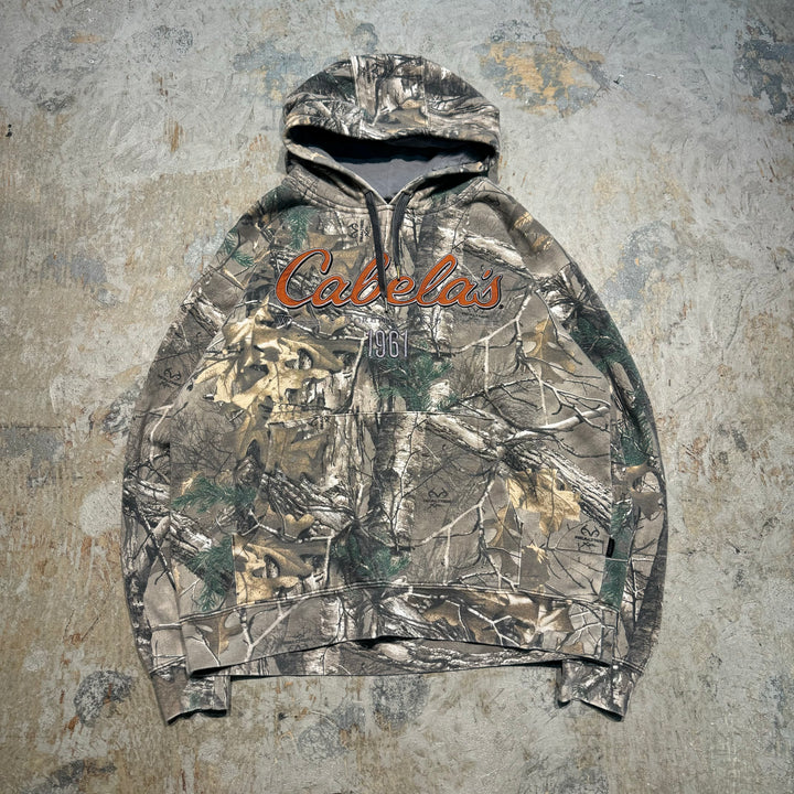 빈티지 의류 Cabela/Cabella/Real Tree Pattern/Pullover Hoodie/Size L