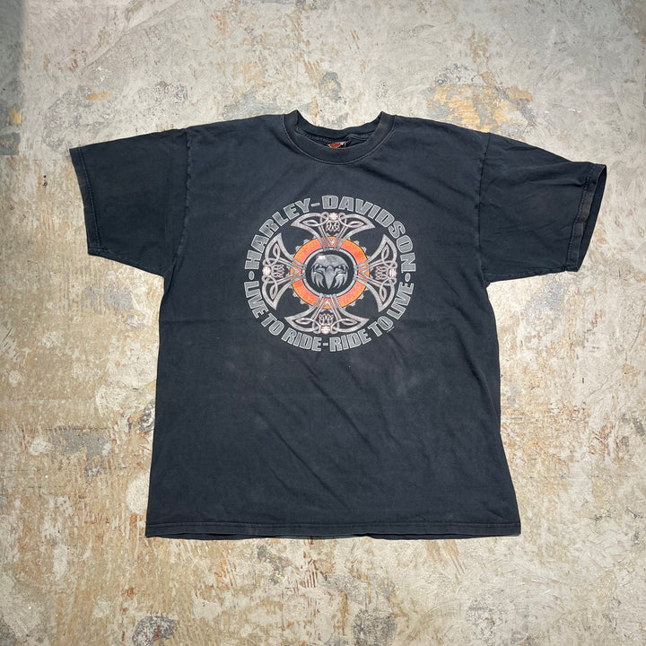 Used clothing Made in USA Harley-Davidson / France Biarletts Store / Printed T-shirt / Size XL