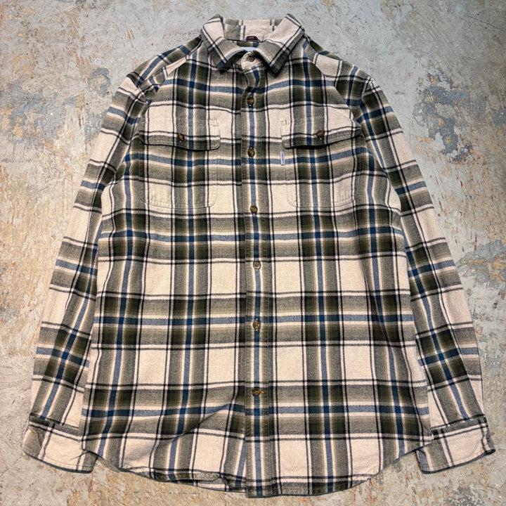 중고 의류 Carhartt/Carhartt/Button-Down 긴 슬리브 셔츠/점검 패턴/크기 m