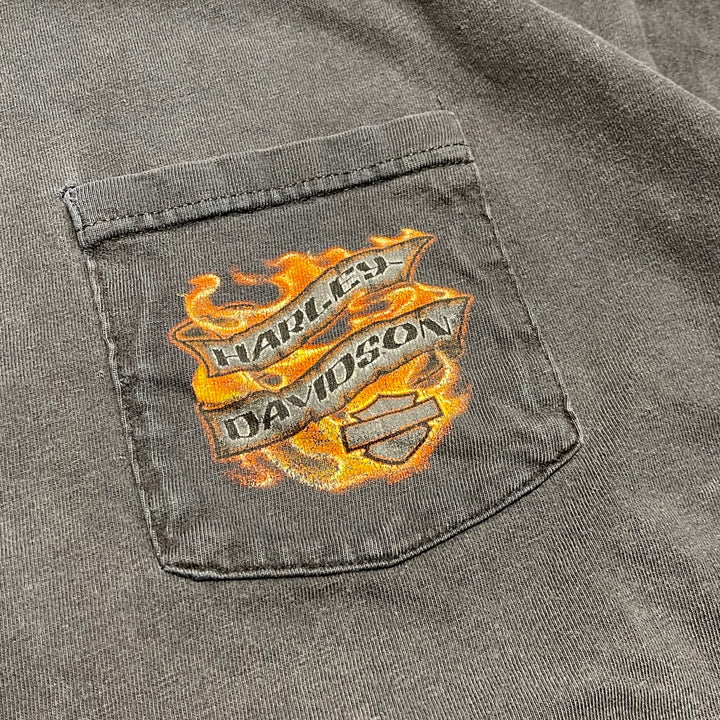 Used clothing Made in USA Harley-Davidson / Kansas City Store, Missouri / Printed T-shirt / Size XL