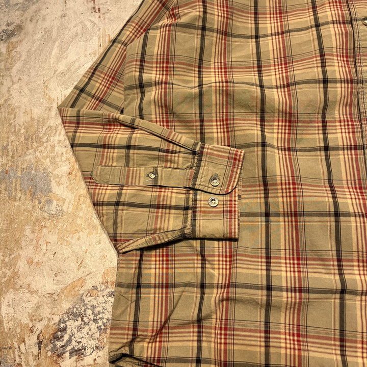 #4364 Used clothing Carhartt/Long Sleeve Button Down Shirt/Check/Size XL