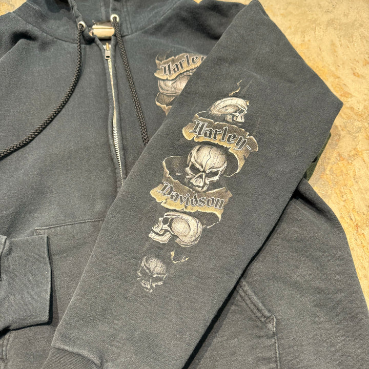 중고 의류 Harley-Davidson/ Harley Davidson/ Sweat Zip-Up Hoodie/ Bernerston, Massachusetts/ Size S