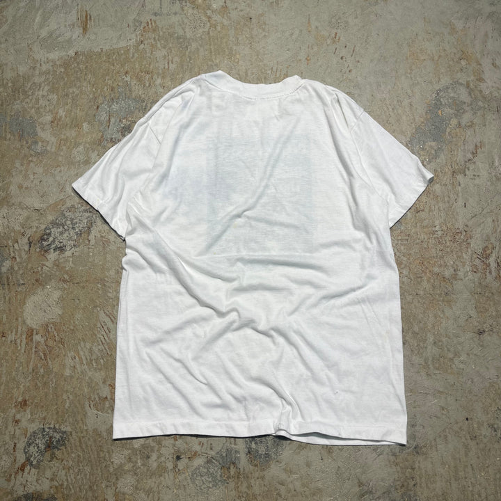 빈티지 뉴스 주간/올리가 힐/빈티지 싱글 스티치 프린트 티셔츠/크기 L 등반