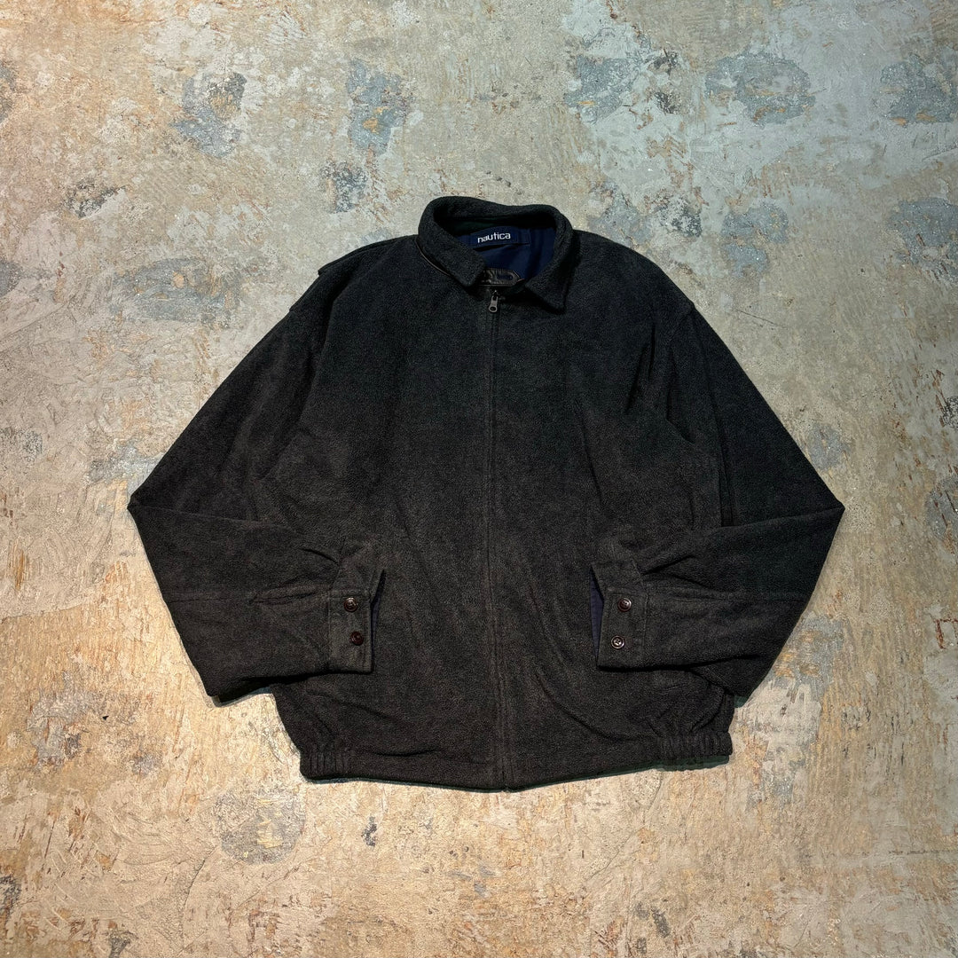 Used clothing 80's~ NAUTICA/Nautica/Reversible jacket/Fleece/Large leather/Size equivalent to XXL