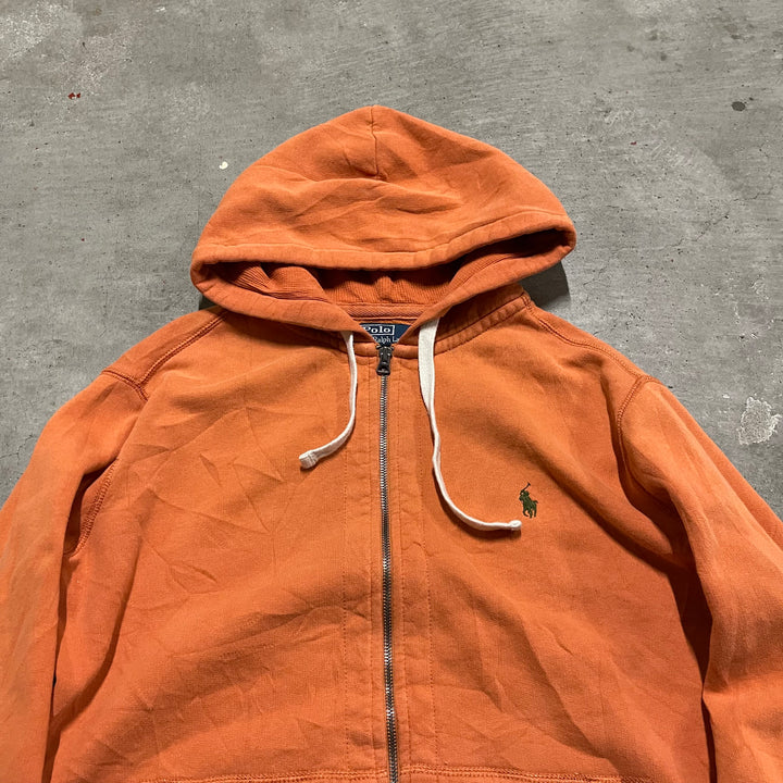 #3825 古着 POLO Ralph Lauren/ポロラルフローレン/Zip Up Hoody / ジップパーカー / フード裏地サーマル/サイズL