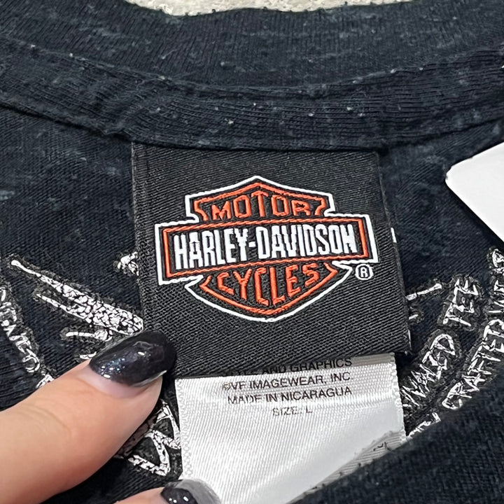 #4722 Used clothing HARLEY-DAVIDSON/Harley-Davidson/Short-sleeved printed T-shirt/Size L