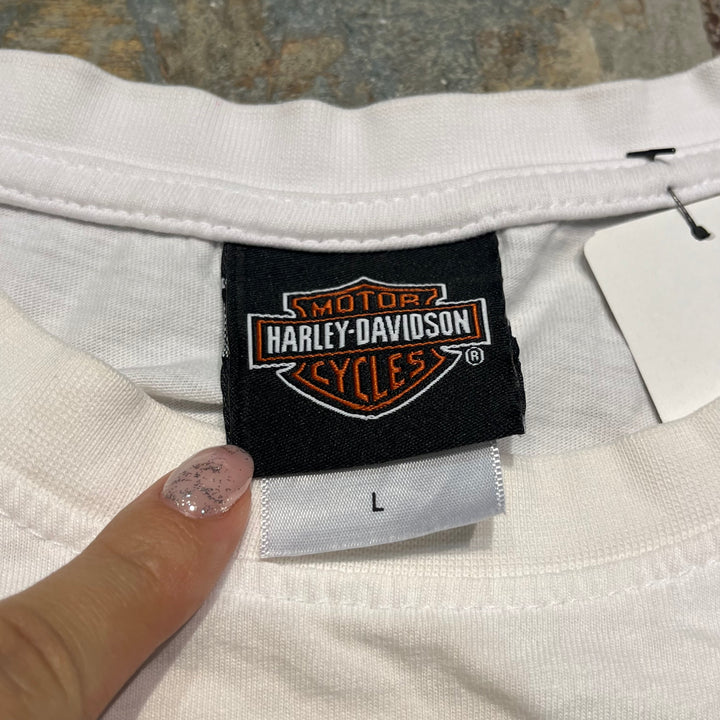 #4792 Used clothing HARLEY-DAVIDSON/Harley Davidson/Sleeveless printed T-shirt/Size L