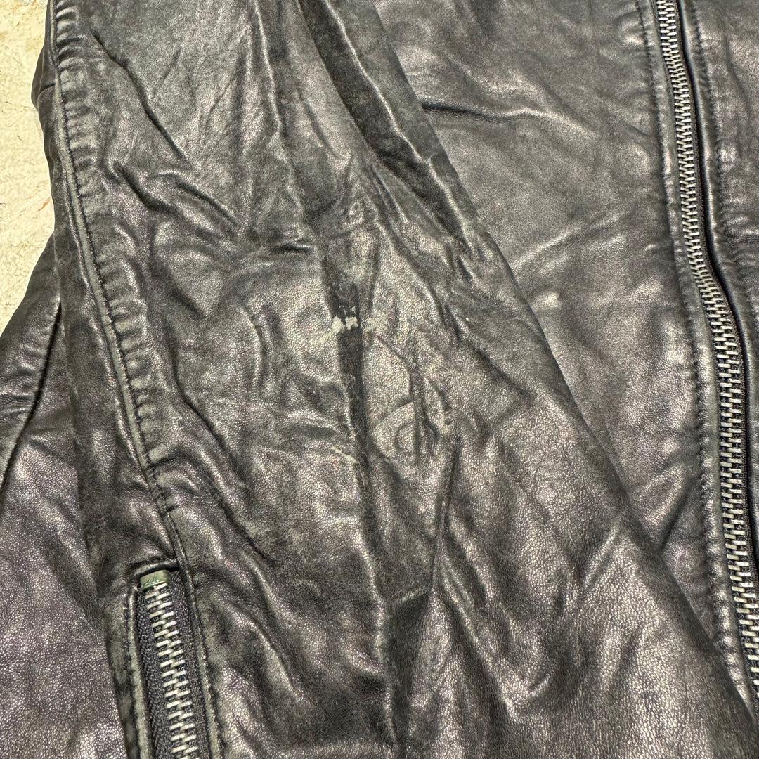 Used clothing GUESS JEANS/Guess Jeans/Genuine leather zip-up leather jacket/Lamb/Size M