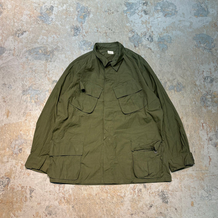 Used clothing Made in USA 60's U.S.ARMY/US Army/Jungle Fatigue Jacket/4th/Ripstop fabric/Size X-Large - Regular