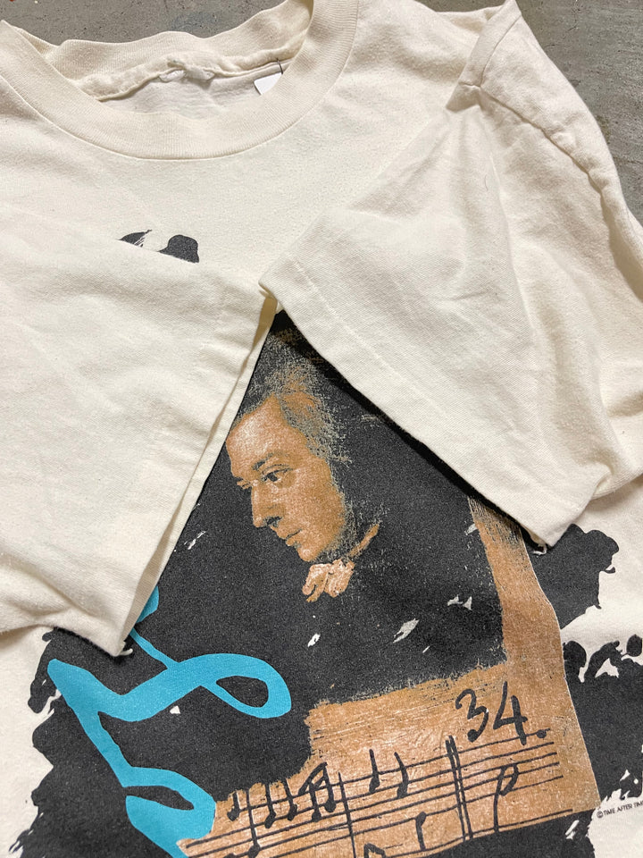 #MA72 Vintage 90의 Woodstock Mozart Festival/빈티지 싱글 스티치/티셔츠/크기 L-XL 등가