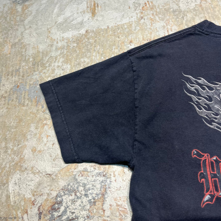 Used clothing 90's HARD ROCK CAFE Detroit/Hard Rock Cafe/Advertising/Company/Printed T-shirt/Size equivalent to 2XL