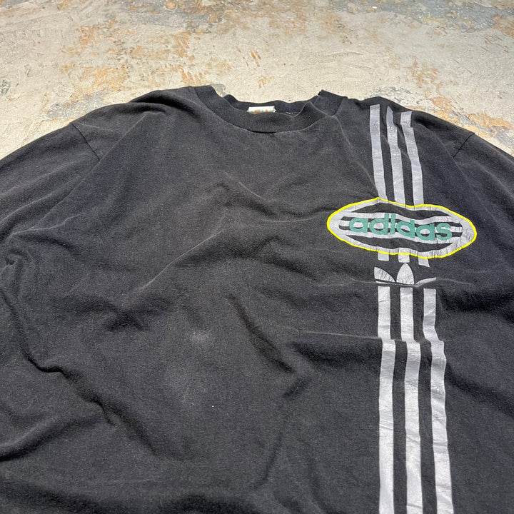 Used clothing 90's~00's Adidas Y2K Trefoil logo T-shirt/equivalent to XL