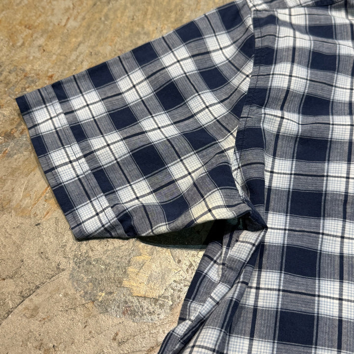 Used clothing 80's ~ carhartt/ short sleeve shirt/ checkered pattern/size M