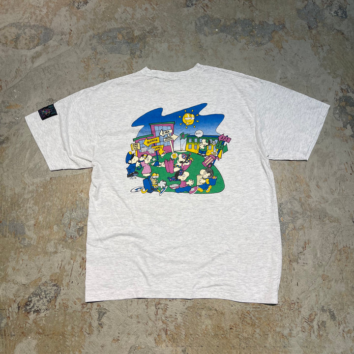 古着 93'~94's ブローニュの森/公式ジャージ/フランス・パリ/ヴィンテージ シングルステッチプリントTシャツ/サイズL相当