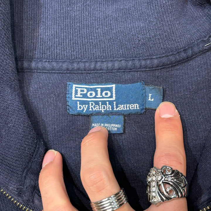 Used clothing POLO by Ralph Lauren/Polo Ralph Lauren/Half Zip Cotton Knit Sweater/Size L